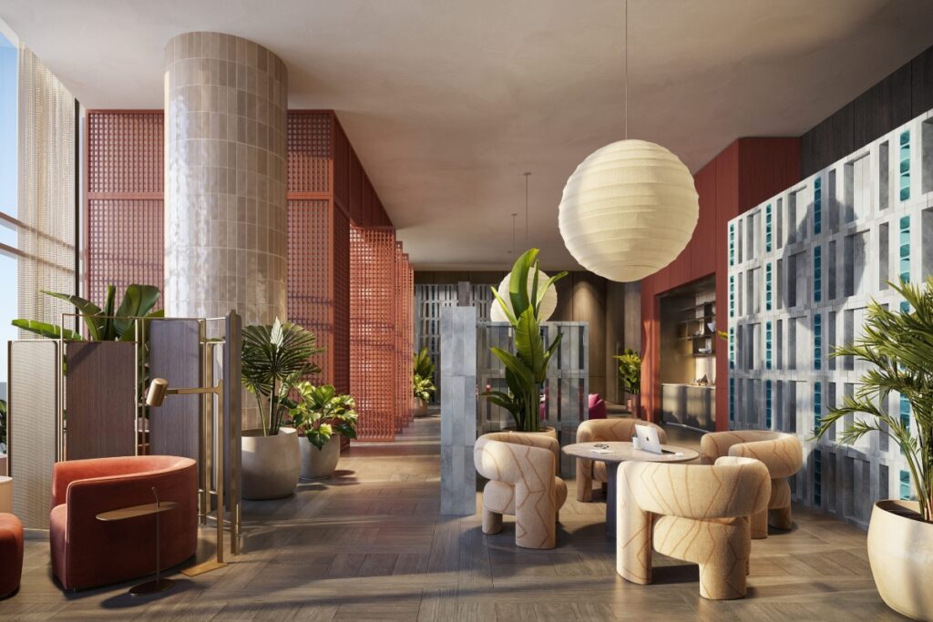 Yabu Pushelberg envisioned interiors inspired by a Latin American family rediscovering heritage after moving from New York to Miami. / Photo Miami Tropic Residences