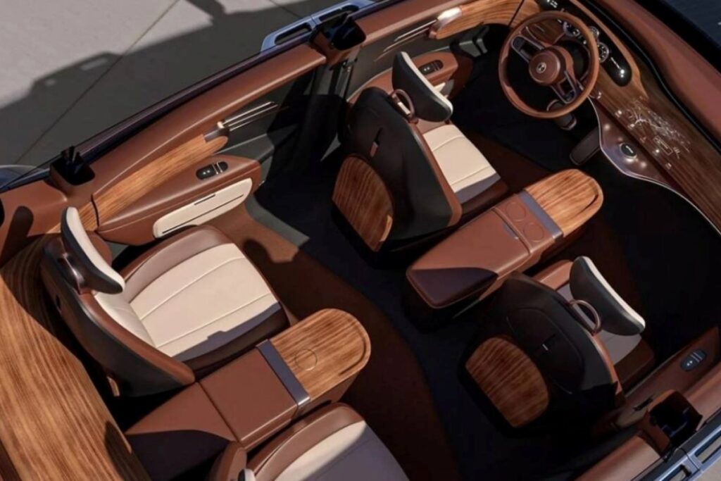 Personalization defines the Model 001’s interior philosophy. From responsibly sourced leathers to natural materials like linen and wool, every surface can be tailored / Photo Dacora