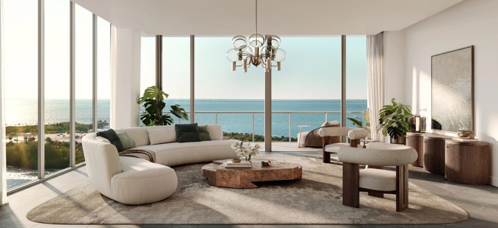 These four-story waterfront residences balance the intimacy of a private home with the amenities of a luxury condominium. / Photo Marina Pointe