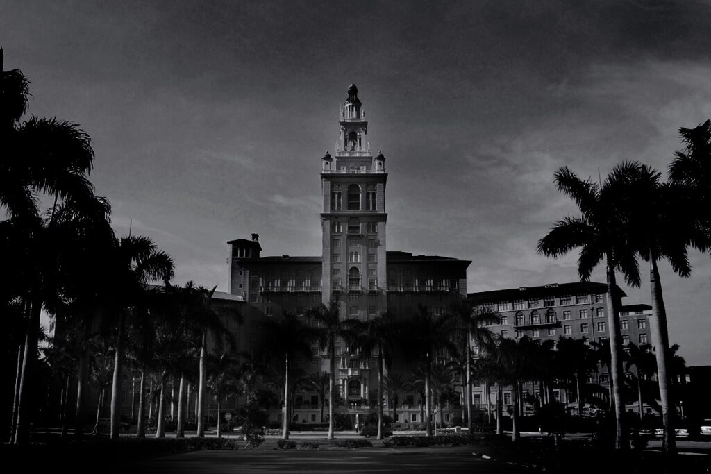 The opulent Biltmore Hotel is one of Miami’s most beautiful — and haunted — landmarks. Once a hotspot for the rich and famous during the 1920s, it later served as a military hospital and even a university / Photo via Biltmore Hotel