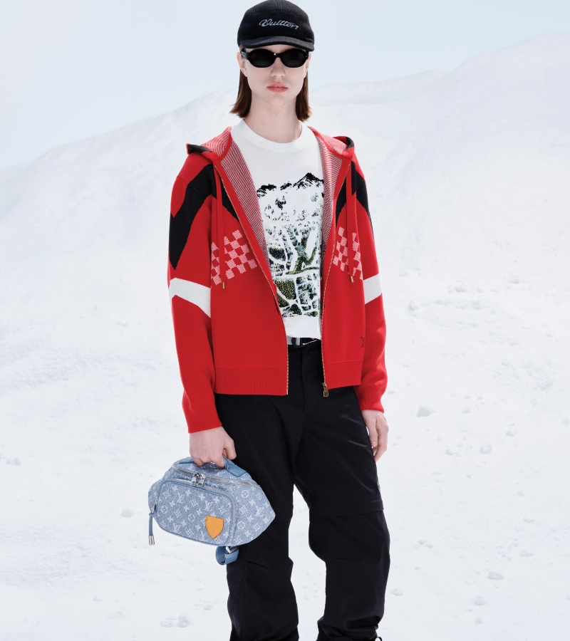 The LV Trainer Maxi, with its plush wool laces, reimagines urban footwear for cold-weather exploration / Photo Louis Vuitton