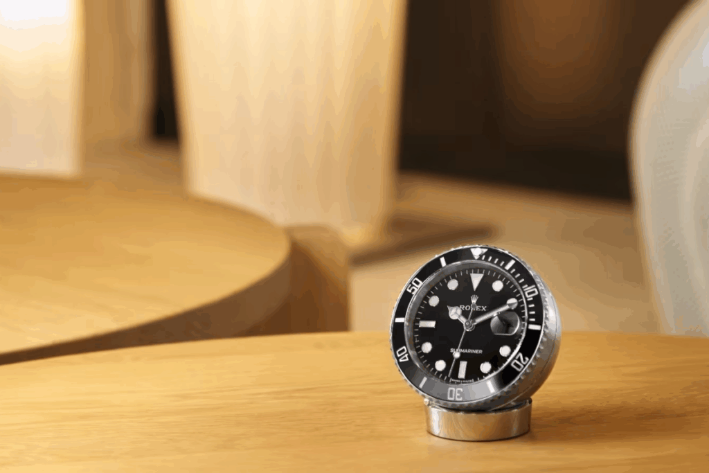 The Rolex Submariner desk clock is crafted to mirror the aesthetics and robustness of the legendary Submariner wristwatch / Photo Rolex