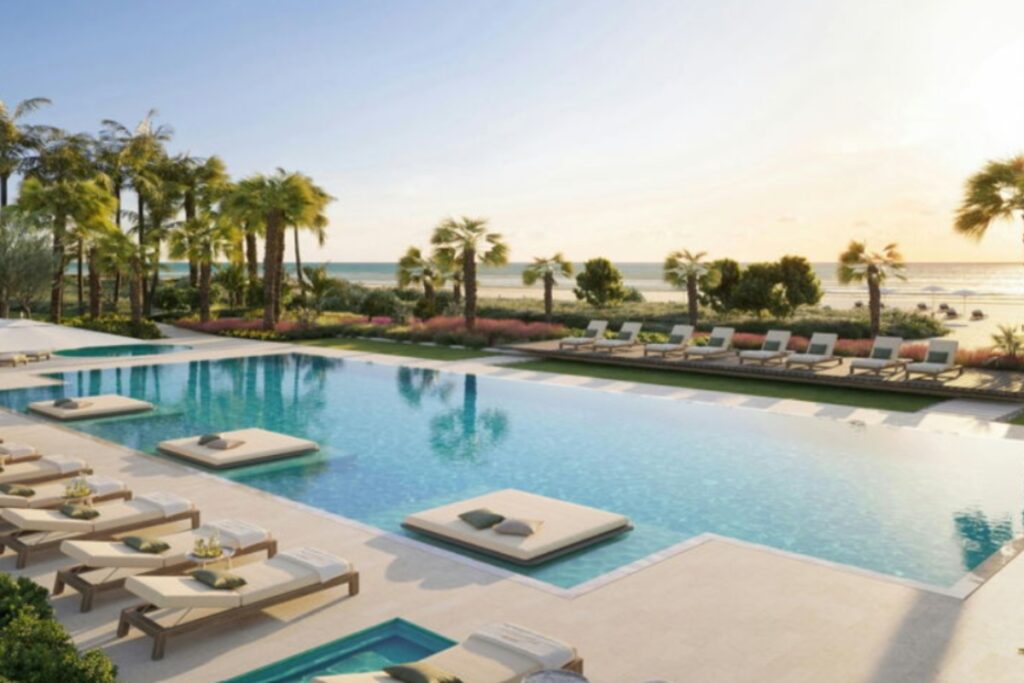 Situated at 5333 Collins Avenue, The Perigon commands a prime address on Millionaires’ Row, affording residents both seclusion and connectivity. / Photo via The Perigon Miami Beach