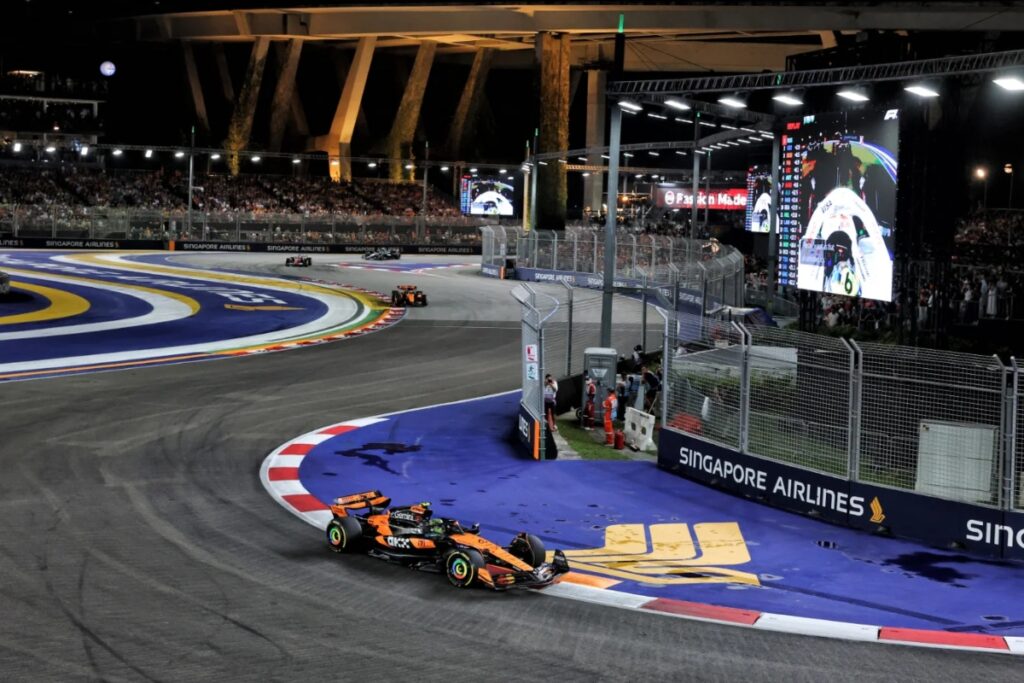 Calm and precise, Russell controlled the pace and navigated through backmarkers with ease, only briefly requesting blue flags when encountering lapped traffic / Photo via F1