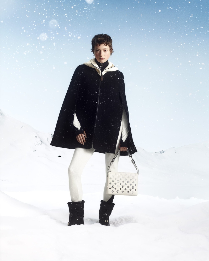 The LV Ski 2025 collection is crafted for modern women who seek both performance and elegance / Photo via Louis Vuitton