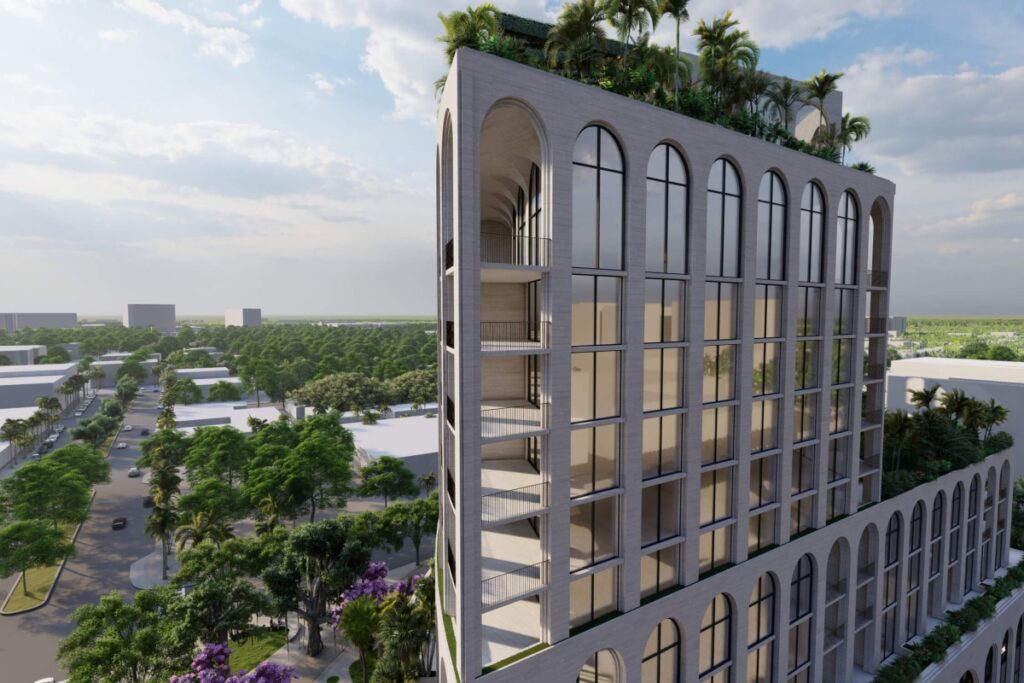 The Coral Gables luxury market is characterized by both expansion and refinement. Inventory rose by nearly 19% compared to last year, offering buyers more options than ever. / Photo Ponc Park Residences