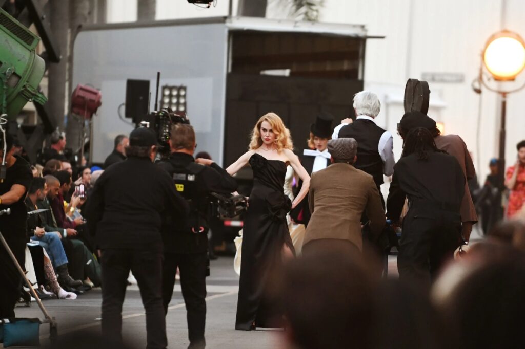 But the night’s surprise opening belonged to Nicole Kidman, who stunned as “Gilda,” draped in a custom Chanel gown, performing Put the Blame on Mame. / Photo Vogue World