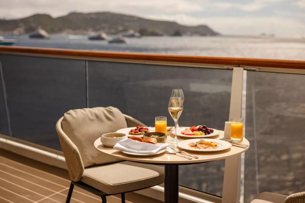 “Relaxed luxury” and “intuitive service” define life aboard Explora II, where every detail—culinary, aesthetic, and experiential. / Photo via Explora (Journeys)