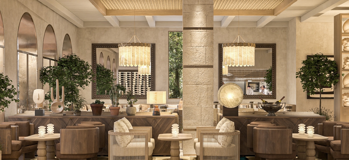 The Greek idea of PAREA guides the restaurant’s ethos. / Photo via AVA MediterrAegean