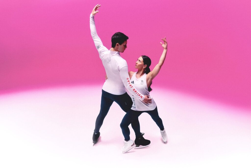 Repeated linear structures and graphic accents amplify movement rather than decorate it. / Photo Adidas