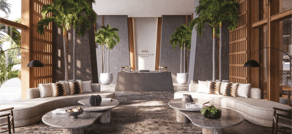 Thompson Private Residences Puerto Cancún redefines the meaning of living by the sea, blending refined hospitality with the intimate comfort of a private home. / Photo Thompson Private Residences