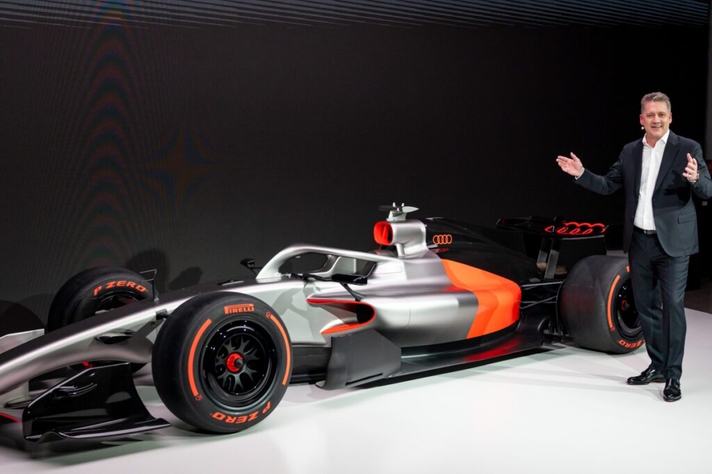 Formula 1’s global stage offers unmatched visibility, with over 820 million fans and billions of dollars in franchise value. / Photo Audi