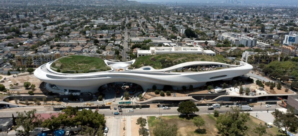Scheduled to open in Los Angeles in 2026, the Lucas Museum of Narrative Art represents a bold rethinking of what a museum can be / Photo via MAD architects