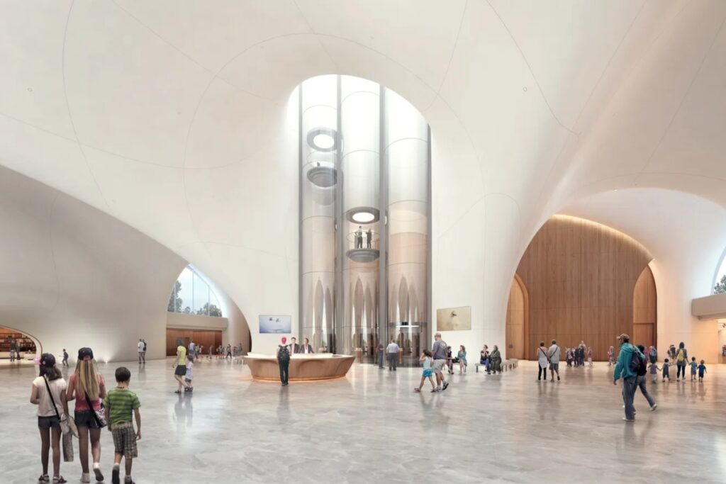 Inside, the museum offers over 100,000 square feet of gallery space, designed to accommodate everything from Renaissance paintings to digital installations / Photo via MAD architects