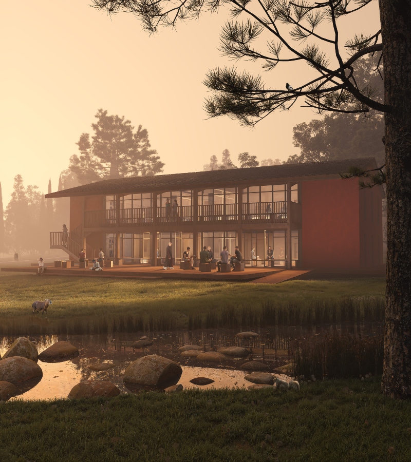 In the quiet countryside of France, Plum Village offers a profound lesson in how architecture can embody mindfulness. / Photo via MVRDV