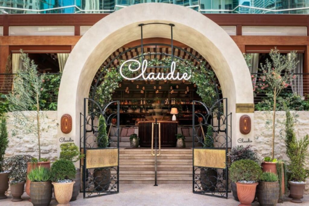 The second seating at Claudie is priced at $350 per person, featuring a luxurious St-Tropez 1967 soirée. / Photo via Claudie