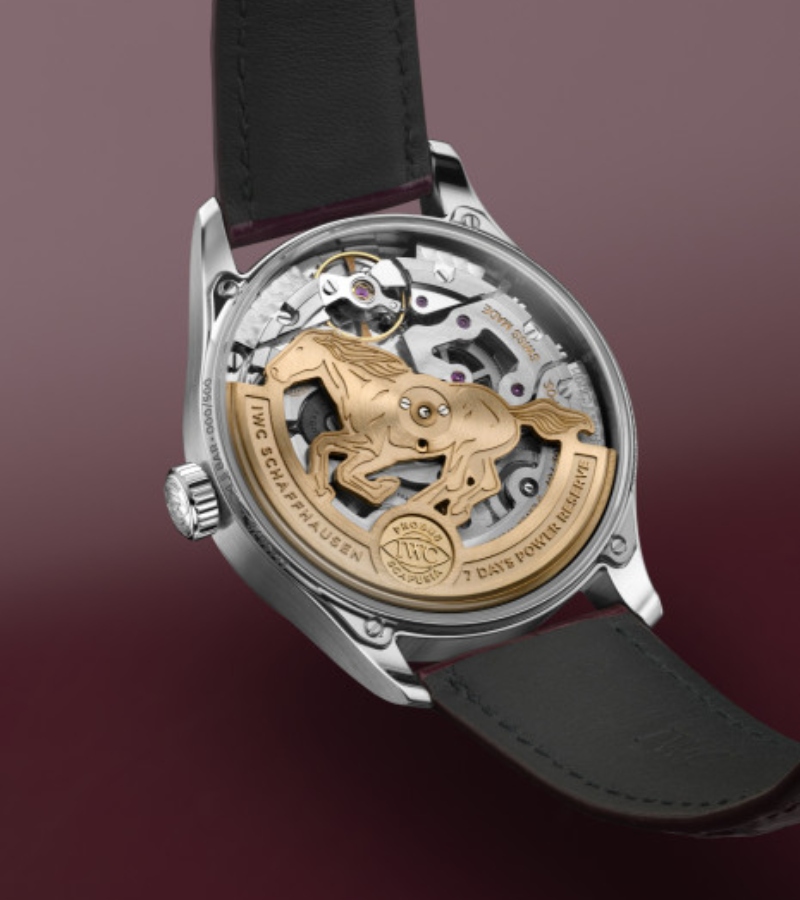 The IWC calibre 52011, offering a seven-day power reserve and Pellaton winding system. / Photo via IWC