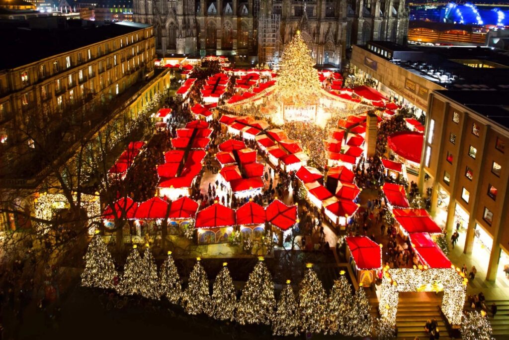 The iconic Weihnachtsmarkt am Kölner Dom, set beside the grand cathedral, stands as the centerpiece. / Photo Cologne Tourism