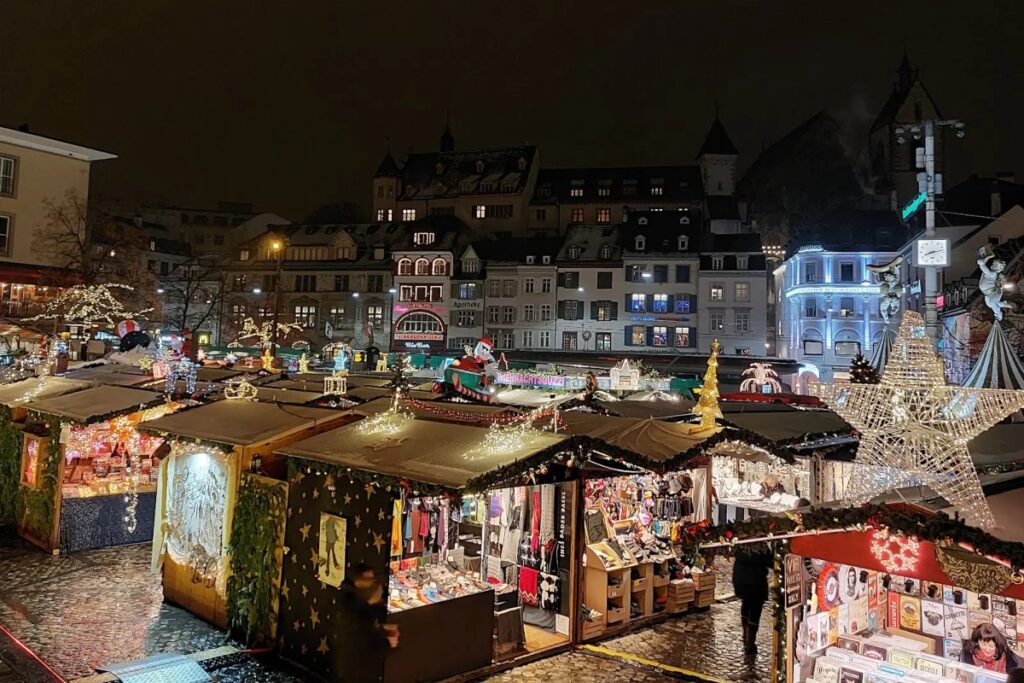 Basel’s holiday charm carries a refined, poetic quality. Its celebrated market stretches across Barfüsserplatz and Münsterplatz / Photo Airial Travel