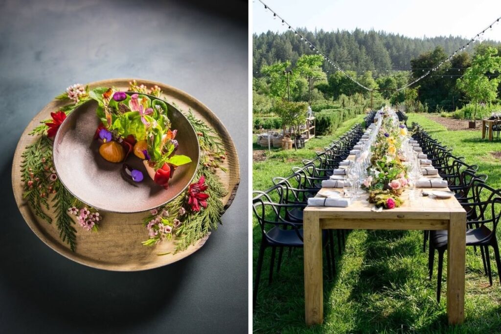 Luxury winter dining