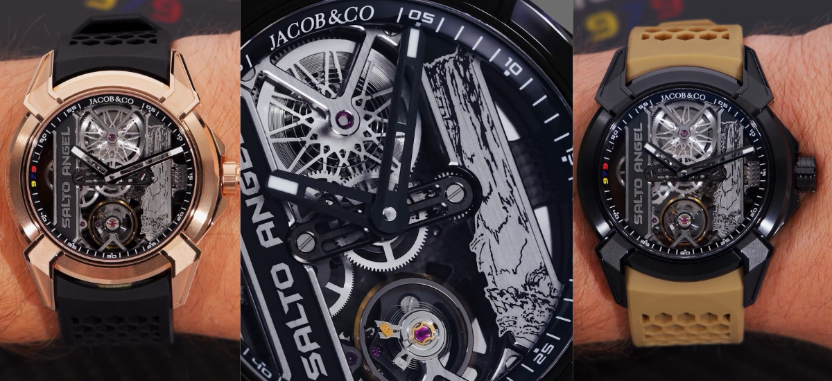 The new Jacob & Co. Salto Ángel watch stands as a powerful tribute to nature through mechanical artistry. / Photo Jacob & Co