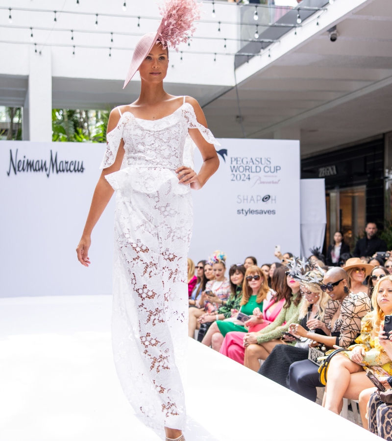 Presented by Neiman Marcus Bal Harbour in collaboration with Bal Harbour Shops, the show elevates classic race-day attire / Photo Neiman Marcus