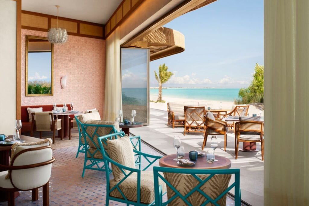 Guests begin each day with sunrise Hatha yoga overlooking the sea. Breathwork, Yoga Nidra, and guided meditation restore inner rhythm. / Photo Nujuma