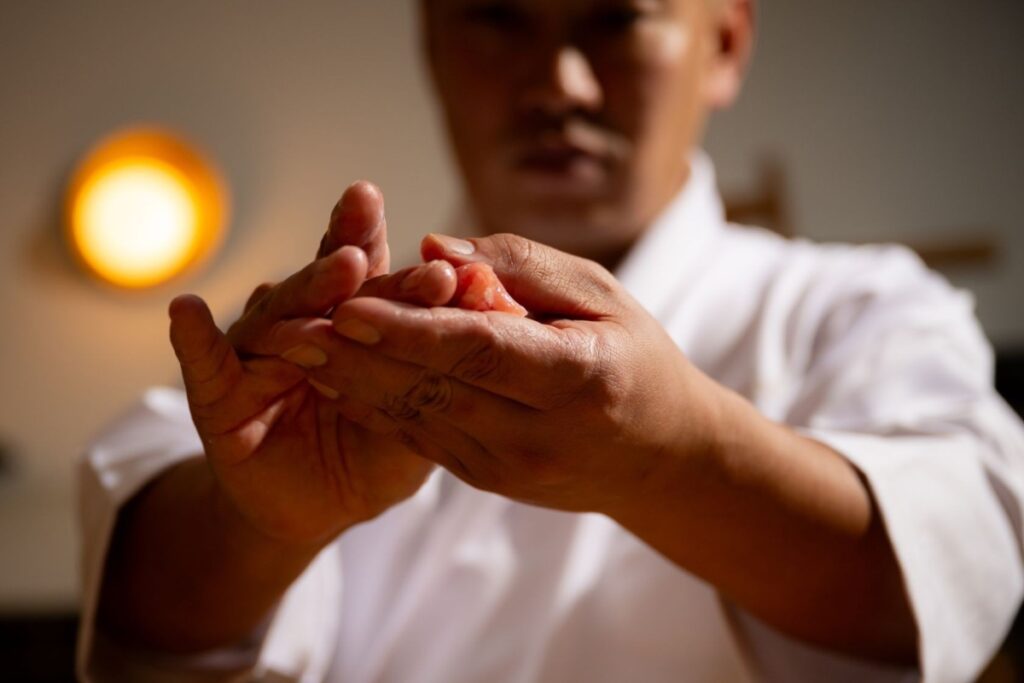 His influence introduces a subtle South Florida character to the menu, grounding YASU Omakase in its local context while remaining faithful to traditional foundations / Photo via Miami Design DIstrict