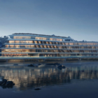 The Vertex Hotel is positioned between a dense subtropical forest and the open sea / Photo Zaha Hadid Architects