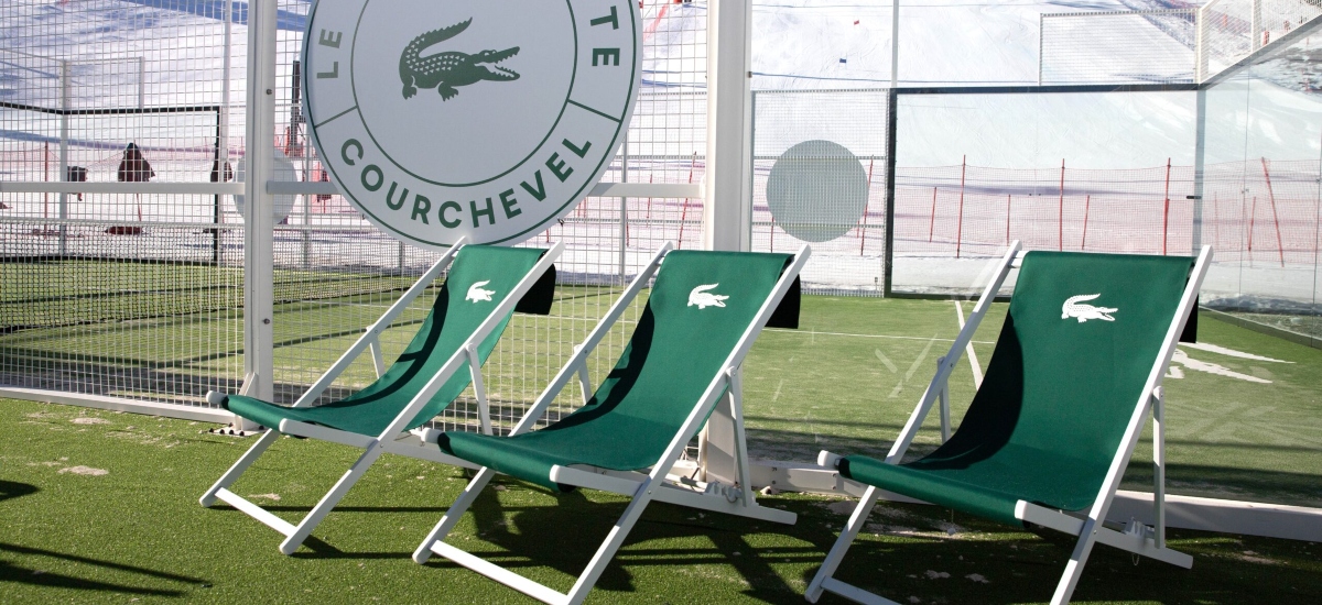 The official opening of Lacoste Courchevel took place on December 20, marking a notable shift in alpine sports culture / Photo Lacoste Padel Club