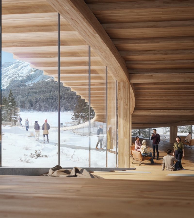 Mountains, forests, and water coexist as a continuous system of silence and movement. Here, the environment does not frame architecture / Photo lacum respira