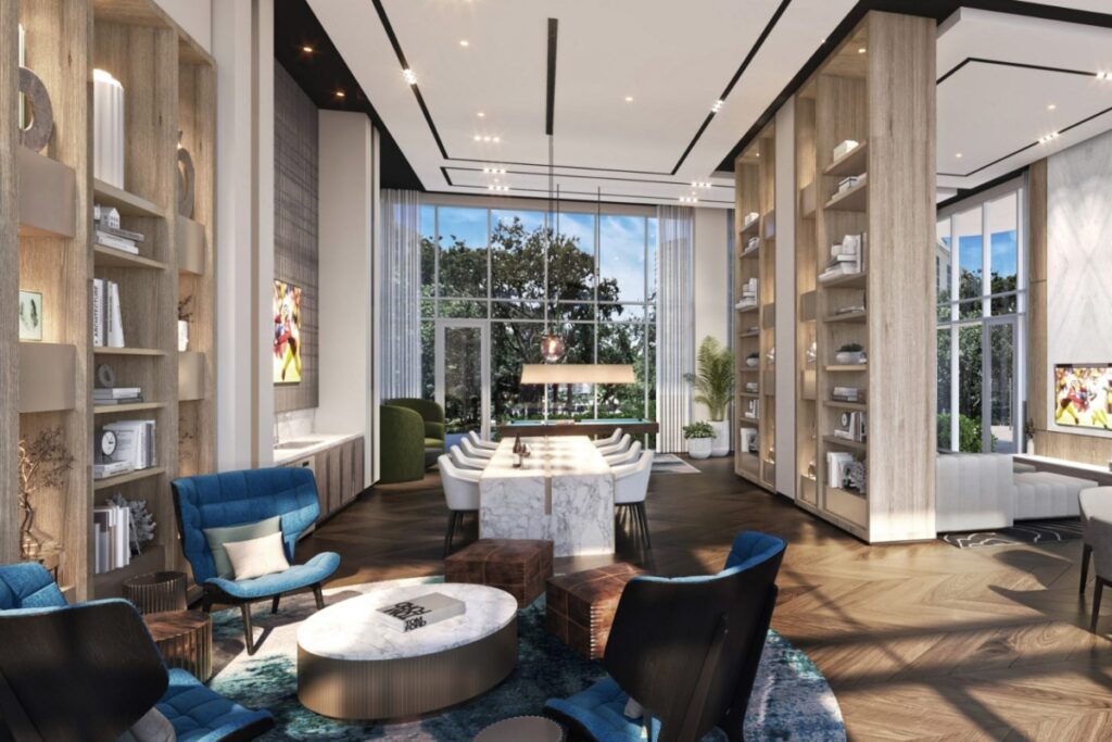 Amenity areas at Sixth&Rio are designed as private retreats. Sophistication guides every design choice / Photo Sixth&Rio