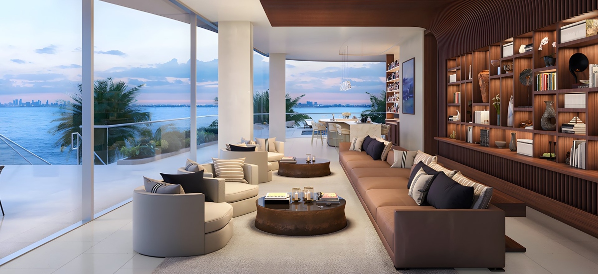 Designed to reflect a lifestyle connected to the water, the tower captures panoramic views of the bay and the vibrant city beyond / Photo UNA Residences