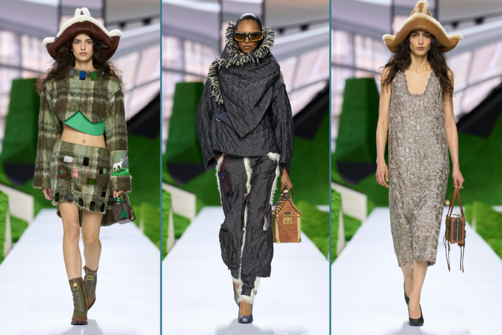 Models traversed this living pastoral, their journey a modern allegory—a sci-fi fable / Photo Louis Vuitton